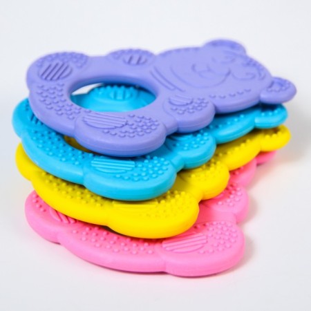 Silicone Broke “Mishutka”, Mix color, button-10