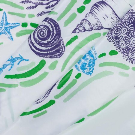 Curtain for the bathroom "shell", 180 × 180 cm, white color-2