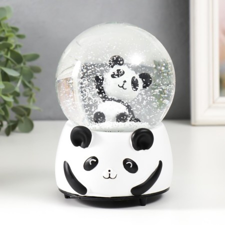 Souvenir Polystone Water Ball Music "Panda" spins 15x10x10 cm-6