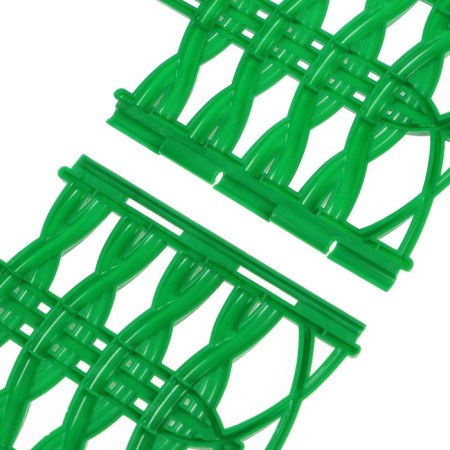 Decorative fence, 25 × 300 cm, 8 sections, plastic, green, "Ivushka"-9