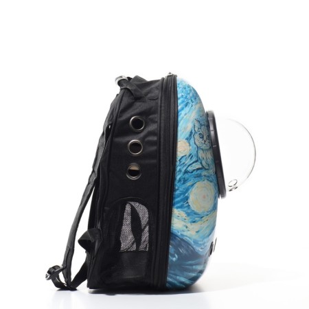 A backpack for carrying animals with a window for a “wave” view, 32 x 26 x 44 cm-2