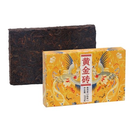 Chinese sustained black tea "Shu Puer Huangjin Zhuan", 250 g, brick