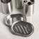 A set of bathroom accessories, 4 items (dispenser, soap dish, 2 glasses)