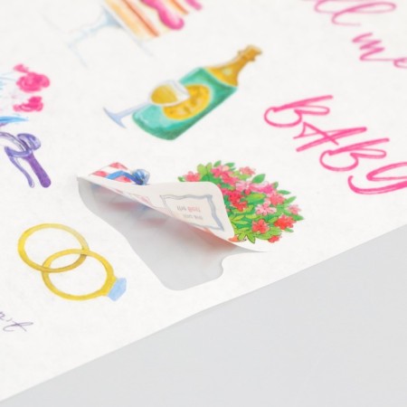 Stick Paper "Festive attributes" set of 6 sheets 18.6x10 cm-5