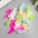 Decorative feathers "carnival", 5-8 cm (set 24 pcs) 6 colors, pastel, assorted
