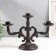 Cast iron candle for 3 candles "curtsy" 24x13x35 cm