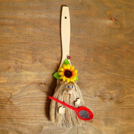 The amulet "Brown Domovaya", 30 cm, mix-5