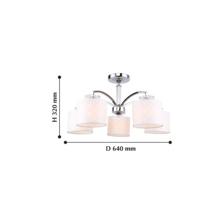 Modum chandelier, 5x40W E14, chromium color-1