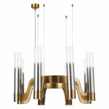 Люстра подвесная St Luce. SL1235.303.08. Ettore. 8х40 Вт, E14, 80х80х45 см, цвет латунь