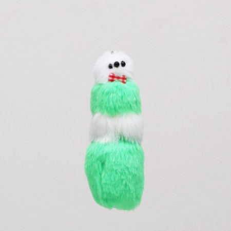 Mouse made of artificial fur, up to 13 cm, green-3