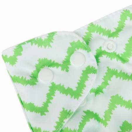 Reusable diaper, "zigzag", green color-2