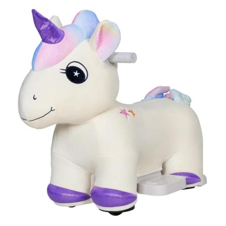 Children's electric car Farfello "Unicorn", beige color