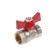 Ballic zein tap, inner/internal thread 1/2, butterfly, nickel -plated brass