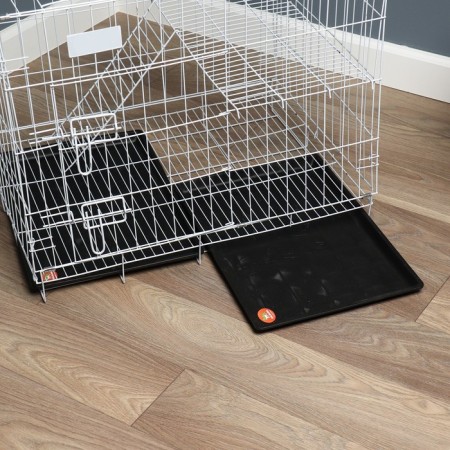 A cell for dogs and cats, a bunk 70 x 50 x 60 cm, white-9
