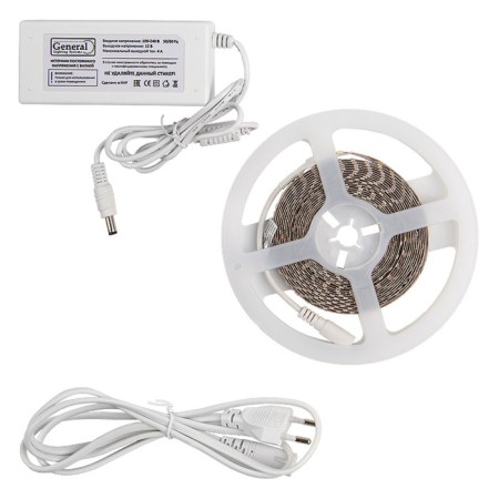 General Pro, 12V LED tape set, SMD2835, 5 m, with accessories, 120 LED/m, t/white-1