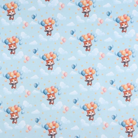 Paper packing craft white "Cute cat", 50 x 70 cm-1