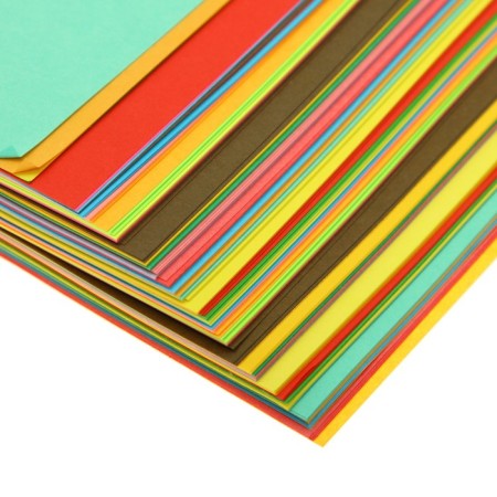 Colored paper for origami and applications 20 x 20 cm, 200 sheets Creative bright colors, 20 colors, 80 g/m2-3