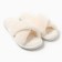 Women's slippers with an open nose, size 40-41, milk