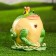 Garden figure "Fruit fat with crown" 20x17cm