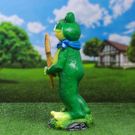 Garden figure "Frog with a sign" My cottage "42cm-5