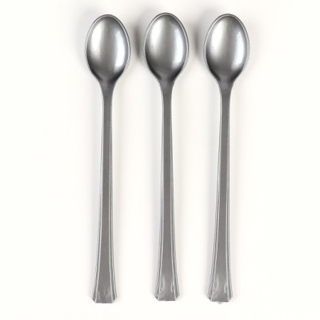 Tablespoons plastic, in a set 12 pieces, color silver