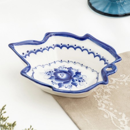 Saladnik "wedge leaf", 15 x 14 x 4 cm, gzhel, cobalt-1