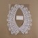 Collar sewing, guipyur, 23 × 7.5 cm, white color