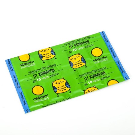 Plates from mosquitoes "offline komaroff", without smell, 10 pcs