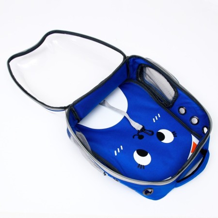 A backpack for carrying animals "cat", transparent, 34 x 25 x 40 cm, blue-6