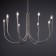 Suspended lamp Freya Fr5253PL-08N Branches, 560x1100 mm, E14, 8x40W, Nickel color