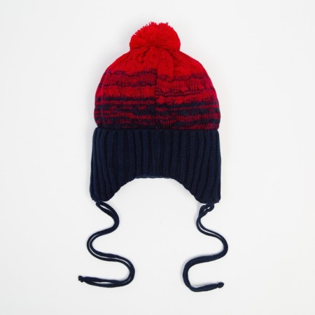 Hat for a boy, red color, size 44-47 cm-2