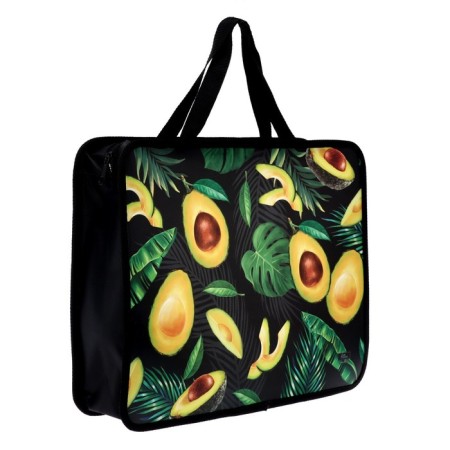 Folder with A4 handles, 330 x 260 x 75 mm, plastic, pens, Calligrata "Avocado"-1