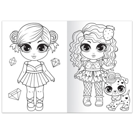 Раскраска «Стильные девчонки», 68 стр., формат А4-2