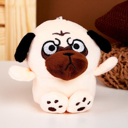 Soft toy "MOPS", on a key fob, 10 cm
