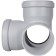 Cross sewer stout SKB-0017-011087 D = 110 mm, 87.5 °, 2-plane, silent