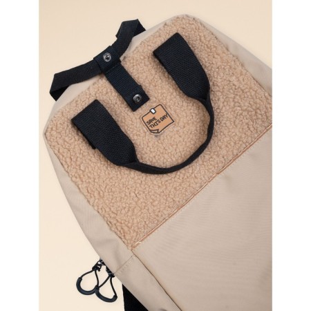 Baby bag, size 11x25x38 cm, beige color-5