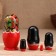 Matryoshka "Khokhloma", background Black, 5-doll, 14 cm