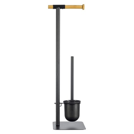 Bergenson Bjorn Bath Mats suspended toilet paper holder, Black Color Black