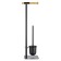 Bergenson Bjorn Bath Mats suspended toilet paper holder, Black Color Black
