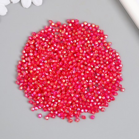 Beads for creativity Plastic "Rhombus Crystal Hologography Fuchsia" set 20 grams 0.4x0.4 cm-2