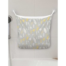 Organizer in a bath on suction “oblique arrows with feathers”, for storing toys and trifles, size 33x39 cm