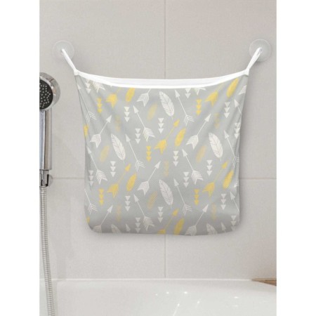 Organizer in a bath on suction “oblique arrows with feathers”, for storing toys and trifles, size 33x39 cm
