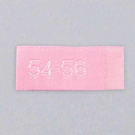 Textile strip "54-56", 5 x 1.1 cm, pink color-2