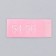 Textile strip "54-56", 5 x 1.1 cm, pink color