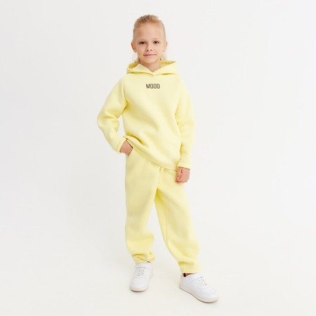 Kids (hoodies, trousers) minku: Basic Line Kids, Oversize, yellow color, height 140-1