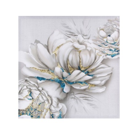 Painting "Flowers", gold, 60x60 cm-3