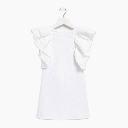 Платье для девочки MINAKU: Cotton Collection цвет белый, рост 146-5