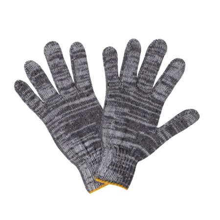 Workers, m/b gloves, knitting 7 class, 4 threads, size 9, without coating, gray-2