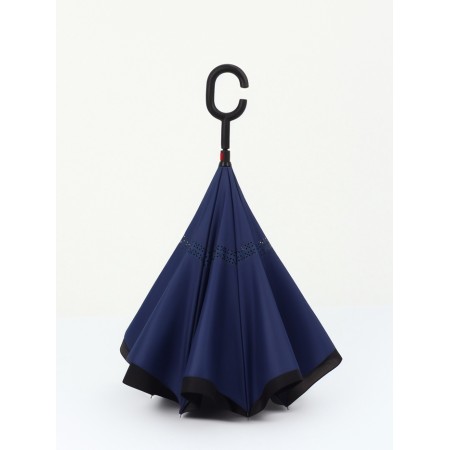 Umbrella - on the contrary, "monoton", mechanical, 8 spokes, r = 53/61 cm, black/blue color