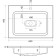 Snow -out sink uperwood modul 65 cm, rectangular